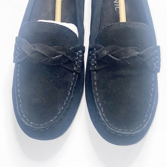 Vionic Montara Black Suede Braided Detail Slip On Loafers size 5 women's - Picture 2 of 11